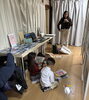家族で準備中「マリアーノ写真展　ありがとうございました！」