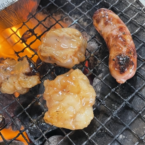 牛小腸とウインナー「お家で焼肉・BBQ！【天狗乃肉 林本店】」
