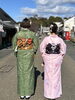 後ろ姿も美しく「海外からの留学生も憧れる❣️着物で巡る犬山観光【犬山市／清華堂】」