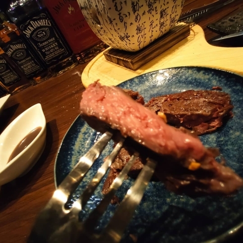 「福井片町　国産ランプの炭火焼きステーキ」