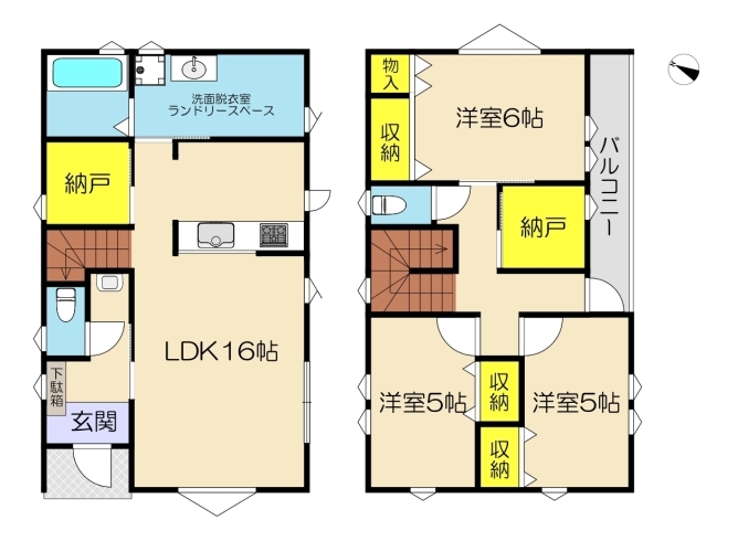 A号　3LDK＋2S　ランドリースペースもあります「ペットと暮らせる新築戸建貸家　建築中です！」