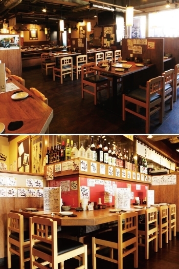 昭和の雰囲気漂う店内はテーブル席最大80名様までご利用可能！「大人の串焼専門店 浩治朗」