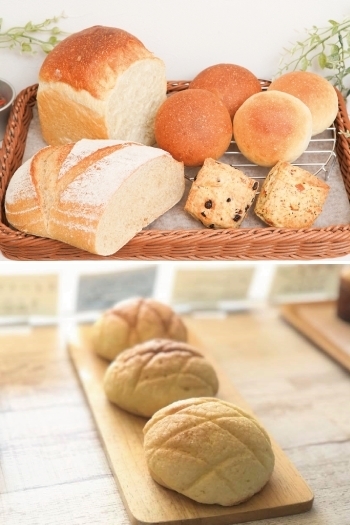 人気のメロンパン等たくさんの種類をお作りしてお待ちしています「おうちcafeパン工房」