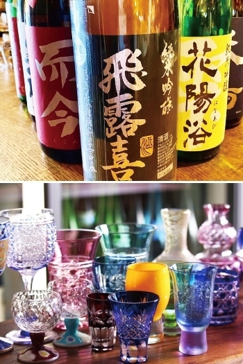 プレミア酒を、江戸の有名グラスやプレミアムな高級グラスで提供「花いろ」