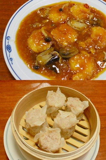 エビチリと焼売「中国料理 美好」