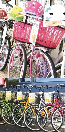 子供用の自転車やヘルメットの種類は豊富にご用意♪「サイクルプラザ ニシノ」