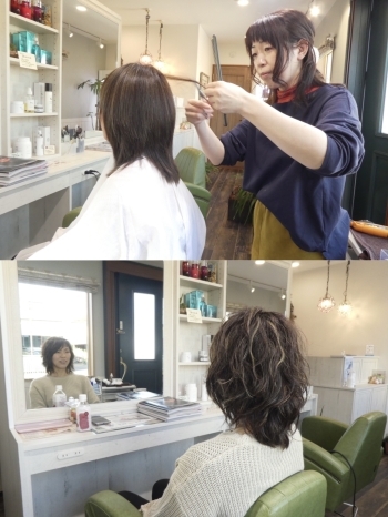 ストレートヘアからくせを生かしたゆるふわウェーブヘアに変身♪「hair design R's ～Radiant Smile～（ヘア デザイン アールズ ラディエント スマイル）」