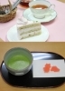 （上）ケーキセット
（下）抹茶セット「秩父宮記念公園」