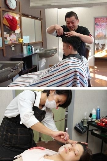 男性、女性ともにご利用いただけるのが「平野理髪」「平野理髪店」