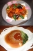 上：肉団子の甘酢あん
下：ふかひれの姿煮「新創作四川料理 萬來（まんらい）」