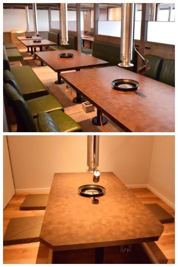 上：テーブル席
下：小上がり席「焼肉 樹々苑」