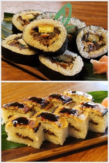 太巻き・穴子の箱寿司
穴子を約一匹も使った豪華なお料理です！「大門寿し」