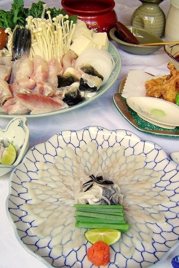 ふぐ料理のコース「割烹寿司 おゝ多」