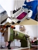 上　コンピューター制御の刺繍ミシン
下　色々なミシンを取り扱います「ソーイングランドたかはし」