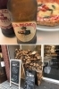 上：厳選こだわりのイタリア産ワイン　下：石窯に使用している薪「Pizzeria Sciosciammocca（ピッツェリア ショシャンモッカ）」