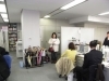 月曜日の朝礼のあと、旅立ちの挨拶。
