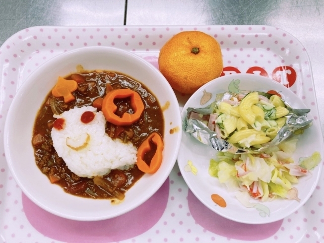 ハロウィン👻ハヤシライス「白井保育園の行事食をご紹介♪【白井市　給食　行事食】」