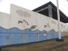 壁には元気にペンギンが飛んでいた。