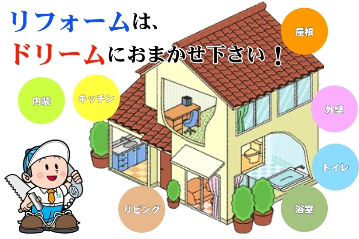 「ドリーム」生活空間創りのお手伝い！　「ちょこっと」リフォームで快適住まい