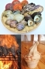 「新鮮な貝」「カツオのタタキ」
「名物カツオソフトクリーム」「浜焼き 海王」