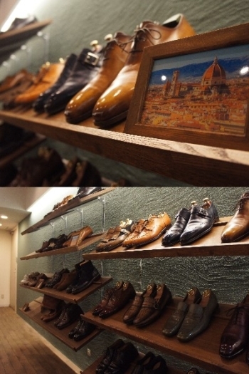 靴を置いていると「靴を売っているの？」とよく聞かれます。「Rieto Brio Shoeshine＆repair salon」