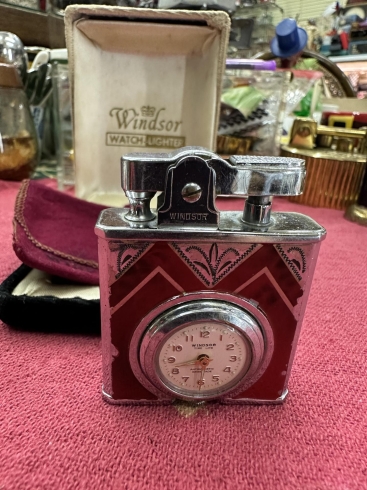 ウィンザー タイムライト スイス製時計 動きます「 ビンテージ WINDSOR TIME LITE 時計付きライター」