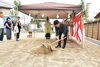 エイッ！エイッ！エイッ！「福島市のH様邸にて、地鎮祭が執り行われました。新築工事中の安全と、ご家族のご多幸をお祈りいたしました。【注文住宅】【地鎮祭】【新築工事】」