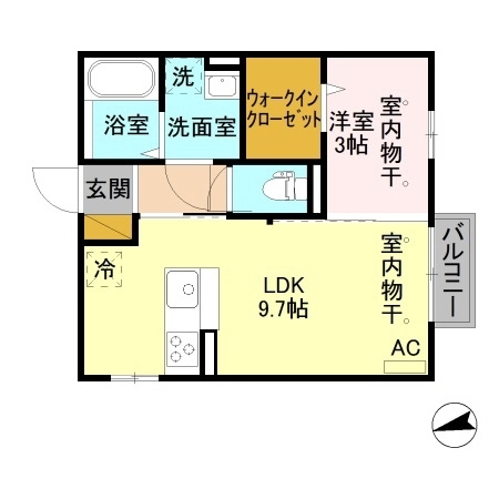 間取図（205号室）「【新築】賃貸アパート情報」
