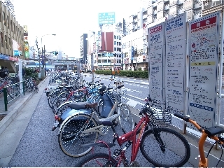 「高田馬場駅自転車等整理区画」高田馬場駅すぐの自転車等整理区画