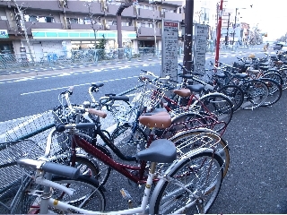 「落合南長崎駅自転車等整理区画」落合南長崎駅すぐの自転車等整理区画