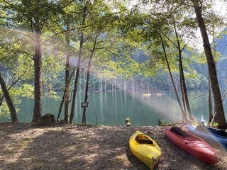 自然湖ネイチャーカヌーツアー「王滝のアクティビティー多くの方に楽しんで頂いてます【王滝 遊び 木曽 自然湖 林鉄バイク】」