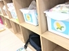 一人ひとりの荷物スペースがあります「リオン保育園 龍ケ崎園」