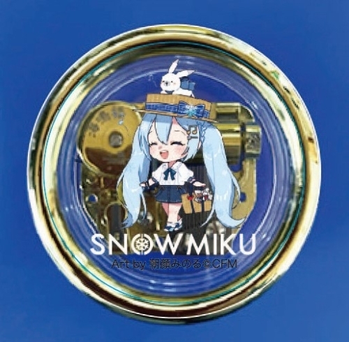 金枠フレーム用雪ミクデザイン「HIS×雪ミク　北海道を雪ミクとめぐる　2022！！本日からです」