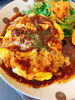 オムライス「ランチは11時から🍽️コッペパンのランチはボリュームがあっておすすめー！　　ランチ/静岡/焼津/大井川/カフェ/かき氷/フレンチトースト」