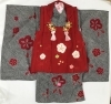 真紅の被布コートを合わせて❣️「お宮参り着物を三歳七五三用にアレンジ!特別なコーデをご紹介」