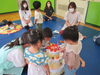 みんな一緒に「ふー」♡「今日は「8月のお誕生日会」がありました。」