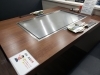 こだわりの鉄板。どうです？　輝いているでしょ？「お好み焼き 三河多田屋 安城本店」