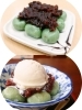 上：こだわり『柴又名物草だんご』
下：大人気『アイス草だんご』「亀家本舗」