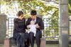 「季節色の木々と残す♡ご家族一緒のお宮参りフォト」