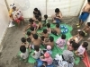 海の安全に関して、子供達への啓蒙活動も行います。「「助けてサイン!」海水浴中に溺れたり、溺れている人を見たらこのサインを…。」