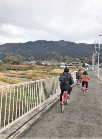 実際に自分たちでサイクリングを行いました「関西学院大学栗田ゼミ御所班」