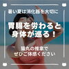 「施術中にお腹が鳴るのはいいサイン！暑い夏は猫丸で胃腸を労わろう（=^ェ^=) 整体・オイル・リーディング・占い・顔そり・氣功」