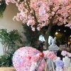 桜のもこもこリース