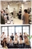 上：朝礼風景
下：私たちがお迎えいたします「STORY…Hair Design」