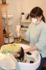 ヘッドスパ中の風景。しっかりほぐしていきます！「irodori（イロドリ）」