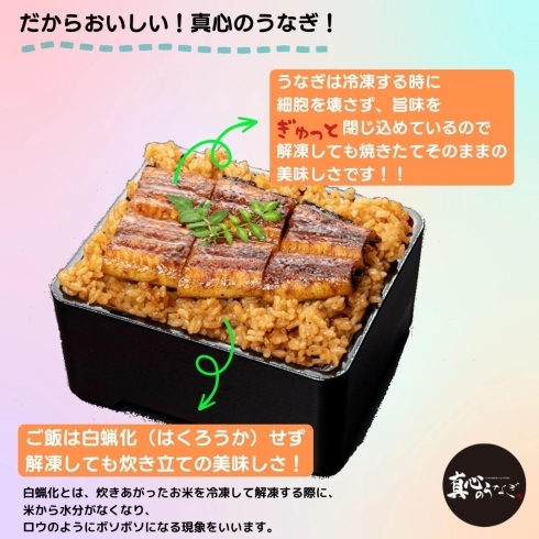 「うなぎ蒲焼もうなぎ飯もみ～んなプロトン凍結です【宮崎市　うなぎ　うなぎ飯　真心のうなぎ　（株）中村商店】」