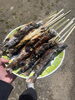 釣ったオショロコマ、ヤマメを塩焼きにしてもらったよ「釣り堀で自然体験をしよう！【札幌市北区児童デイサービスこぱんはうすさくら札幌太平教室】」
