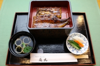 メインはやはりうなぎです。おすすめは鰻重（上）4,300円「和風レストラン魚元」