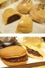 （上）江戸崎まんじゅう
（下）どらやき「青木菓子店」