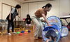 大好きなアスレチック！プールから早く出てくれる••「キャ〜！4歳ちゃんの南区吉祥院での『アンダー•ザ• シー』英語リトミックのレッスン【京都市南区＆下京区のピアノ•リトミック•英語リトミック教室】」